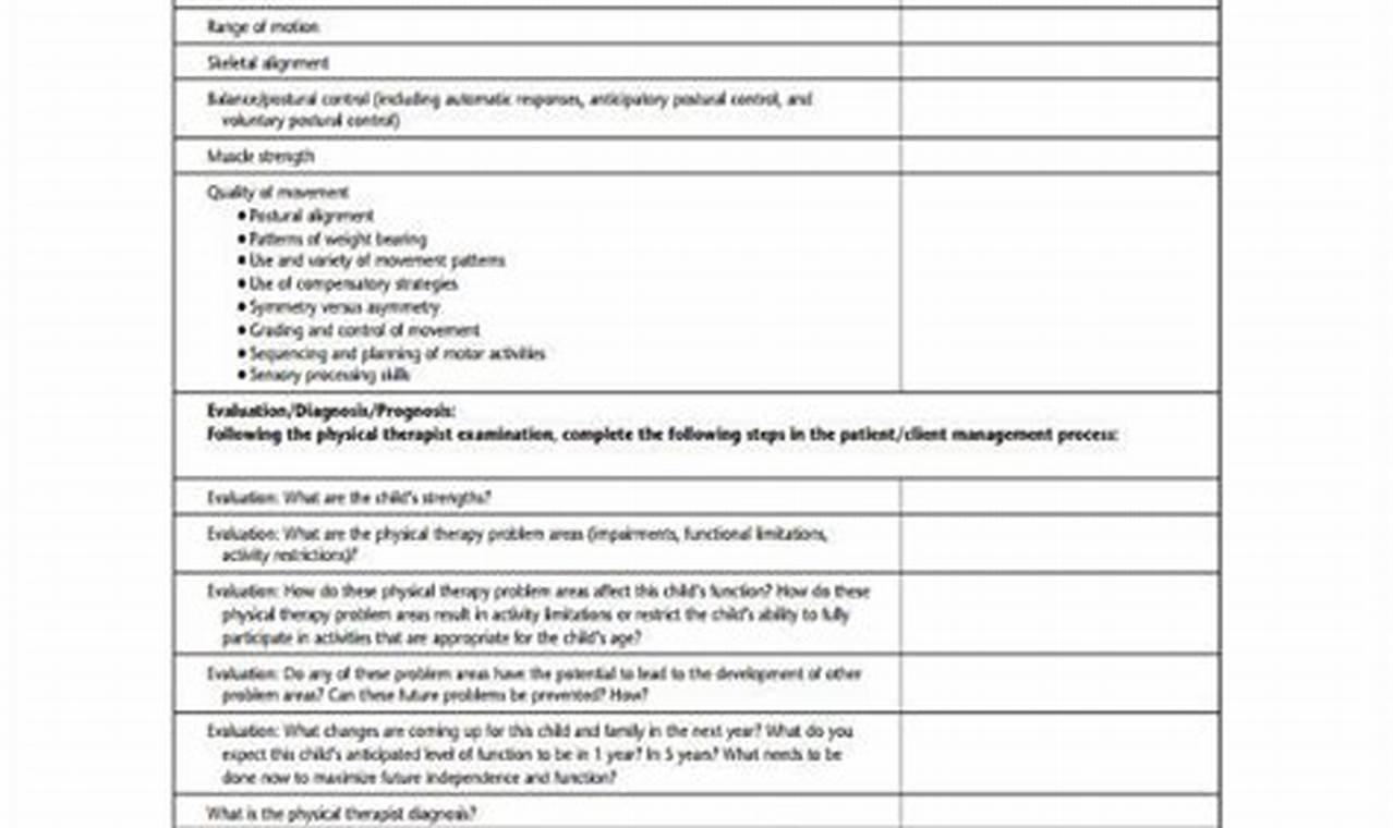 Free Pediatric Physical Exam Template Examples