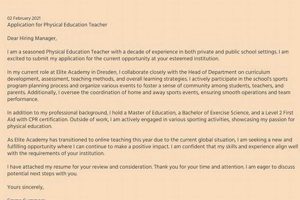 Craft a Winning PE Teacher Cover Letter Physical Health & Fitness – Boost Your Body, Energy, and Wellbeing Craft a Winning PE Teacher Cover Letter | Physical Health & Fitness – Boost Your Body, Energy, and Wellbeing