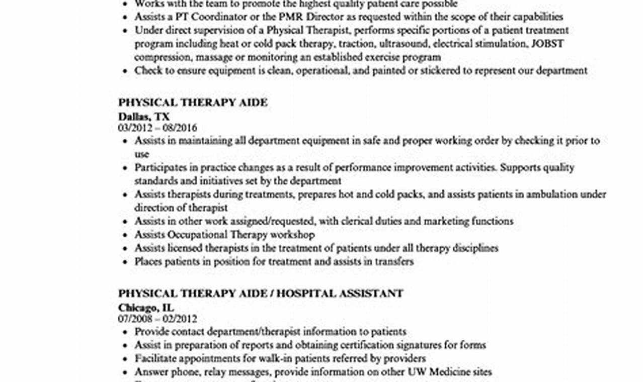 Top Physical Therapy Aide Resume Examples & Tips Physical Health & Fitness – Boost Your Body, Energy, and Wellbeing Top Physical Therapy Aide Resume Examples & Tips | Physical Health & Fitness – Boost Your Body, Energy, and Wellbeing